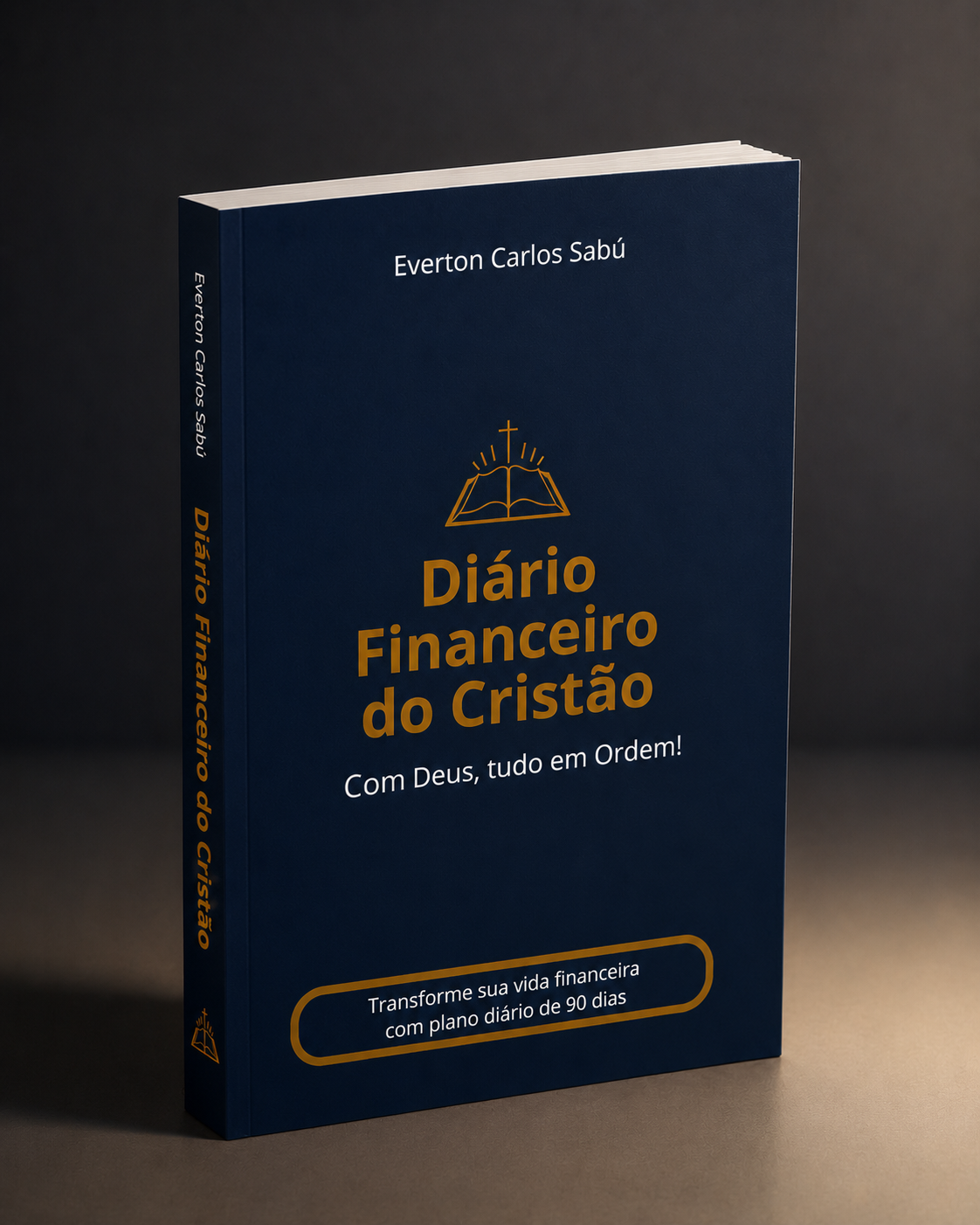 Mockup 3D do Diário Financeiro do Cristão